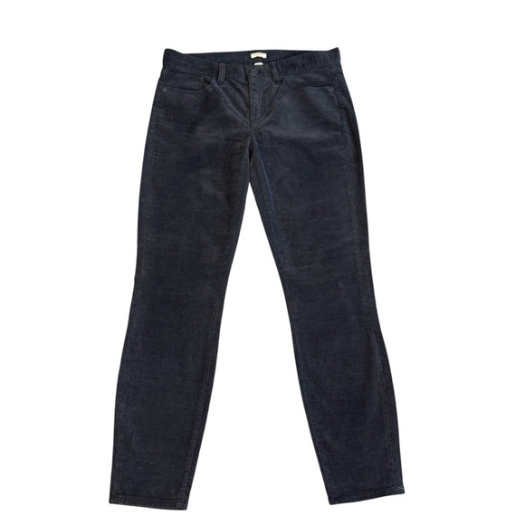 J. Crew 9” Mid- Rise Skinny Corduroy Pants. Dark Blue Size 28 #1784 - Picture 2 of 6